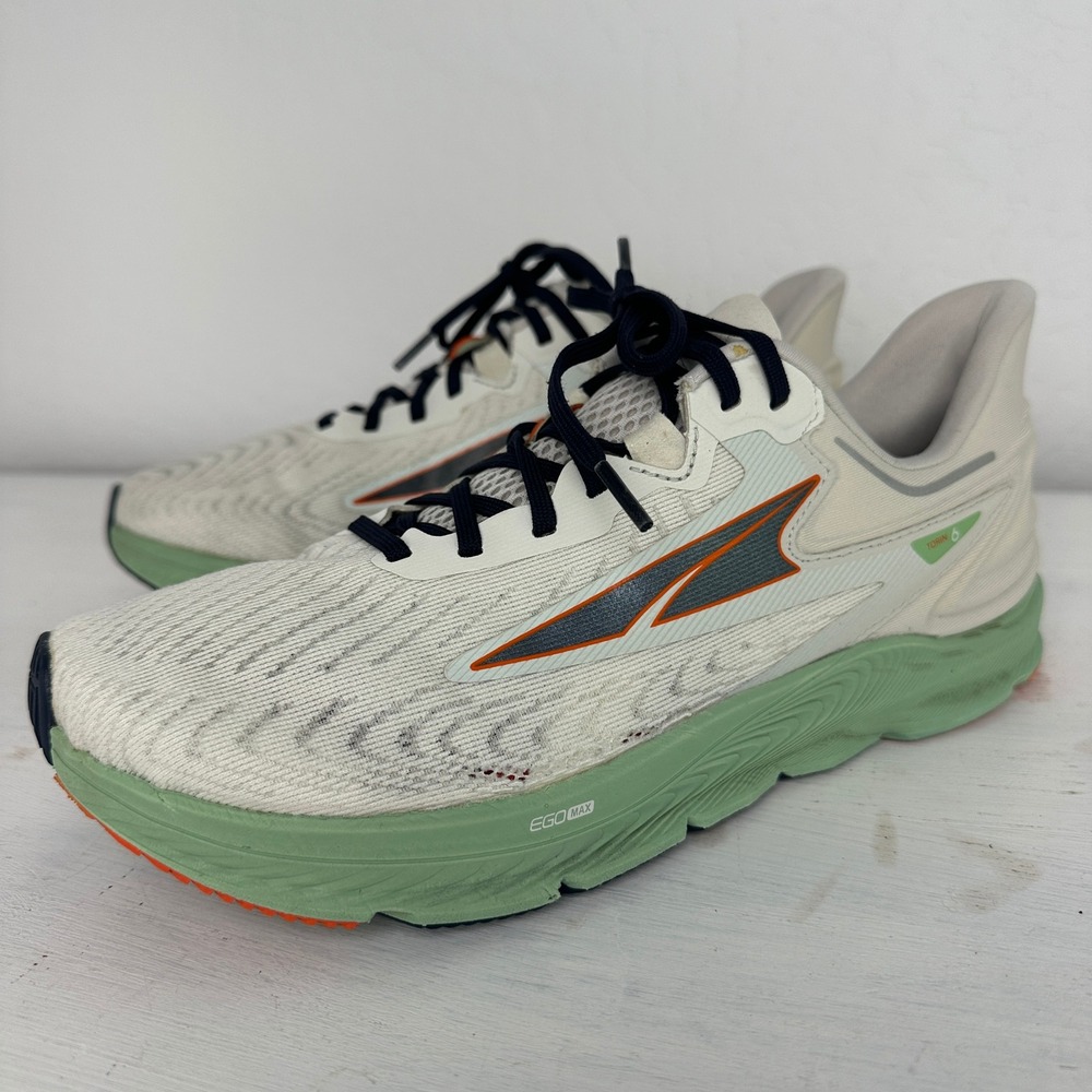 Altra Running Shoes Mens 8.5 Torin 6 White Green AL0A7R6T231 Athletic Road Run